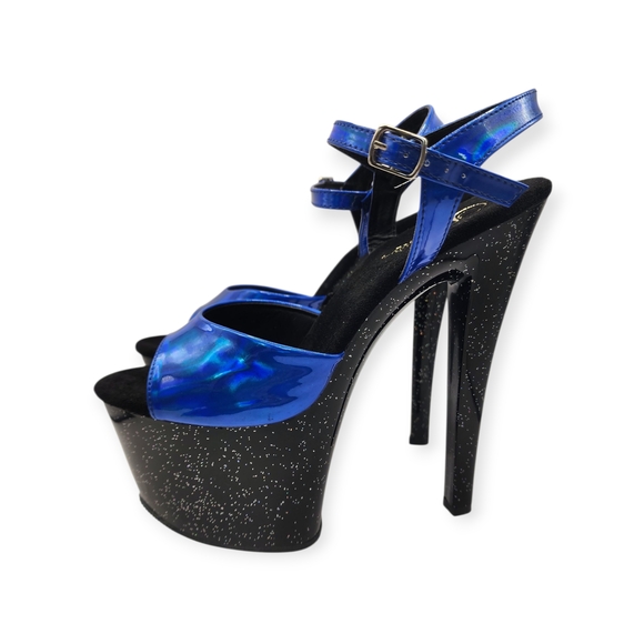 Pleaser Shoes - Pleaser Shoes Sky-309HG Exotic Pole Dancing Shoes, Ankle Strap 7" Heel Platform